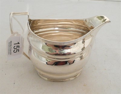 Lot 155 - Georgian silver cream jug, inscribed to the base 'York Hotel', 4 oz