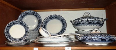 Lot 168 - Victorian pottery blue and white transfer printed dinner service