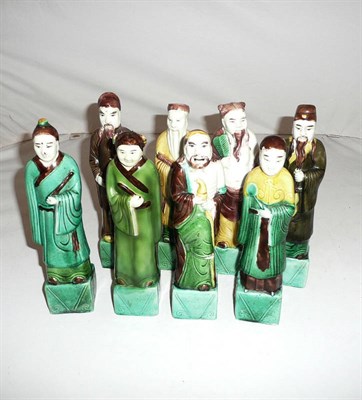 Lot 231 - A set of eight Chinese porcelain figures of the eight immortals, early 20th century