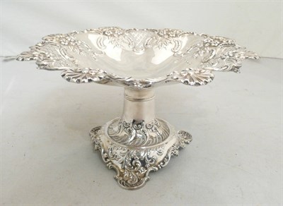 Lot 251 - Pierced silver pedestal comport, 12.4 oz