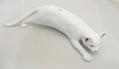 Lot 253 - Royal Copenhagen model of a white cat, late 20th Century