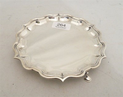 Lot 264 - Elkington and Co silver card tray, 6.5oz