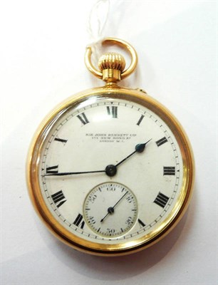 Lot 296 - 18ct gold pocket watch