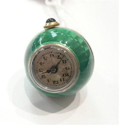 Lot 309 - Enamel ball watch