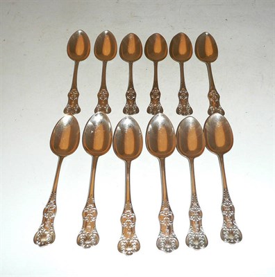 Lot 366 - Two sets of Glasgow silver teaspoons, 7 oz