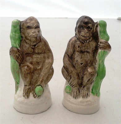 Lot 368 - A pair of Staffordshire gorillas