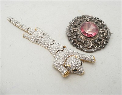 Lot 377 - Scottish silver brooch and paste brooch