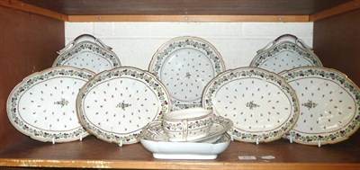 Lot 415 - An early 19th century French Duc D'Angouleme part dinner service comprising  fifteen dinner plates