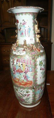 Lot 433 - A Cantonese porcelain large vase, 19th century (a.f.)