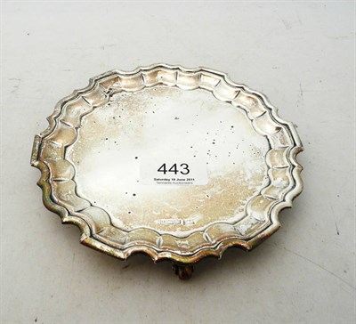 Lot 443 - Silver card tray, 5.5 oz