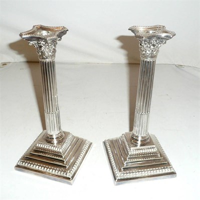 Lot 470 - A pair of Garrards & Co Ltd Regent plate candlesticks