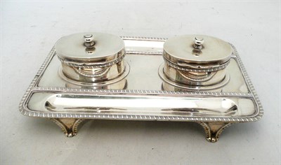 Lot 485 - Silver inkstand dish, 19.5 oz