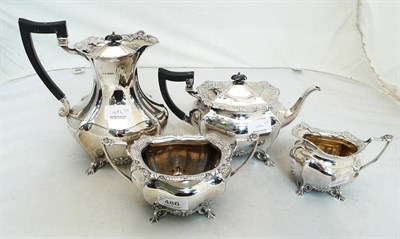 Lot 486 - A four piece silver tea service, 56 oz