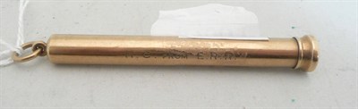 Lot 511 - A 9ct gold pencil