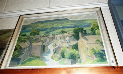 Lot 549 - Oil by Marie Hartley, dated 1980 - 'View of Askrigg'