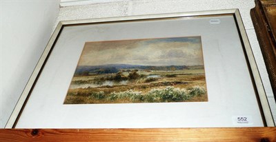 Lot 552 - A framed watercolour of cattle grazing by a river, signed John Steeple dated 1877