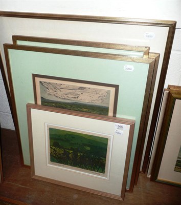 Lot 565 - Piers Browne 'Castle Bolton from Beldon Beck, Wensleydale' print and two Francis St Clair...