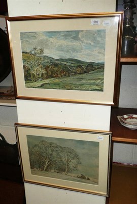 Lot 580 - George Graham pair of winter scenes, watercolours and two further Dales by the same artist