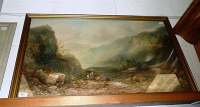 Lot 581 - A 19th century framed watercolour landscape