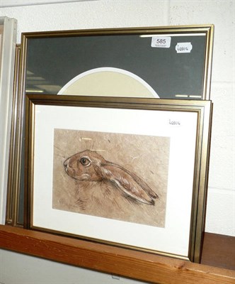 Lot 585 - Harry Spencer, dry line fishing (19) 80, watercolour and one other 'Shooting Gear' and a...