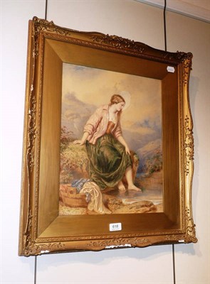 Lot 618 - J Bouvier Senior watercolour of a maiden