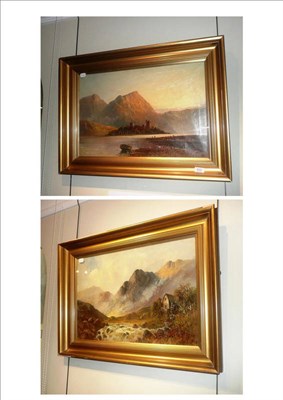 Lot 622 - C. McKinley, a pair of gilt framed oils of Mountain landscapes