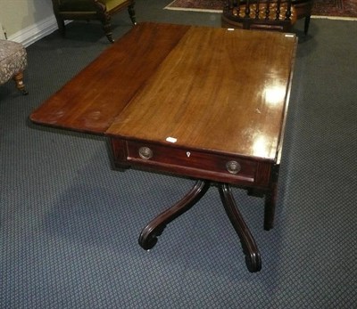 Lot 632 - A Victorian mahogany drop leaf table on pedestal base