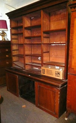 Lot 656 - Victorian mahogany bookcase (lacking doors) (a.f.)