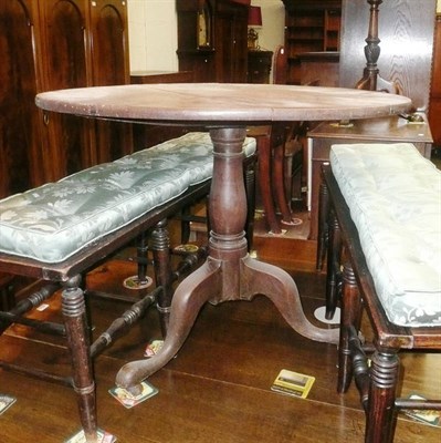 Lot 672 - Oak tripod occasional table