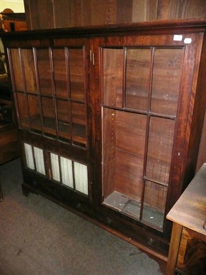 Lot 676 - Mahogany standing glazed bookcase