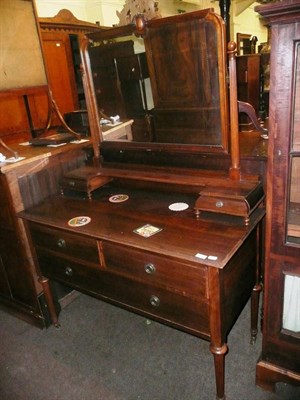 Lot 677 - Walnut mirror backed dressing table