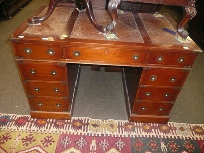 Lot 684 - Mahogany twin pedestal desk