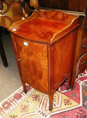 Lot 687 - Satinwood bedside cabinet