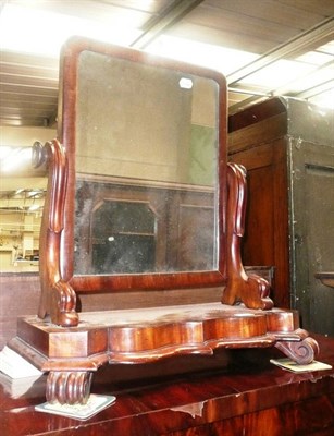 Lot 691 - A Victorian mahogany toilet mirror (a.f.)