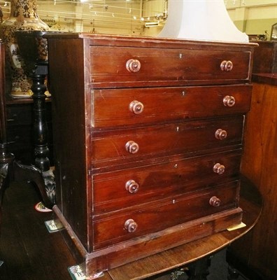 Lot 692 - Small pine chest of five drawers