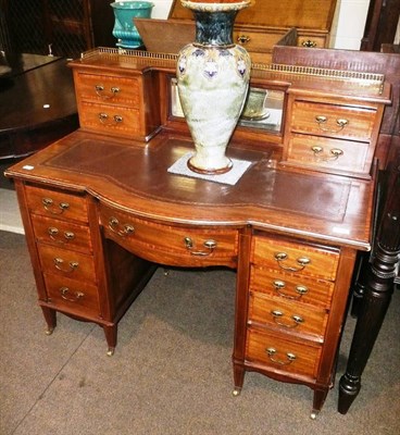 Lot 728 - Edwardian mahogany inlaid desk