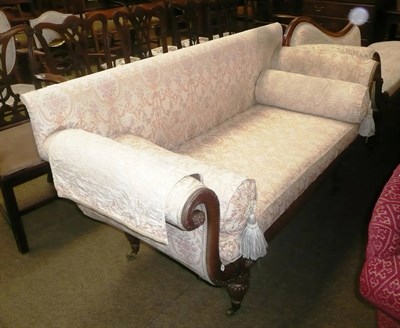 Lot 739 - Victorian upholstered double scroll end settee