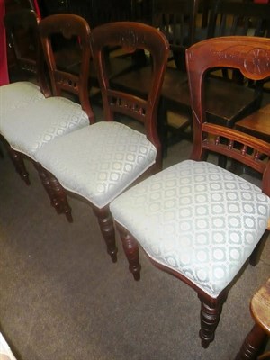 Lot 747 - Set of four 19th century mahogany dining chairs