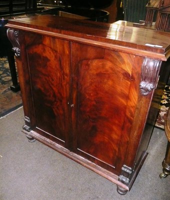 Lot 764 - Victorian mahogany two door cabinet