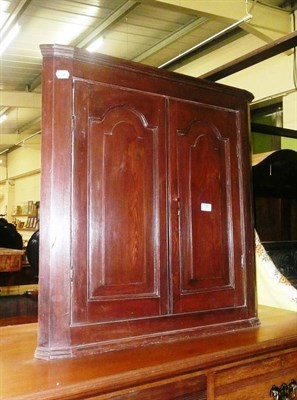 Lot 786 - George III hanging corner cupboard