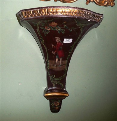 Lot 800 - A 19th century painted wall bracket depicting a gentleman in Georgian style dress