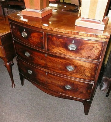 Lot 811 - Mahogany three height chest