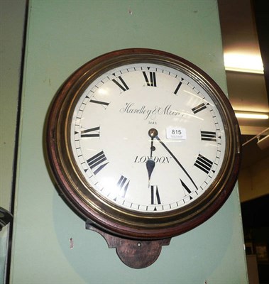 Lot 815 - A single fusee wall clock, bearing later inscription 'Handley & Moore, London'