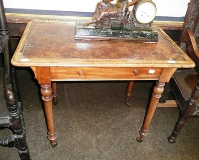 Lot 825 - Mahogany writing table with single drawer