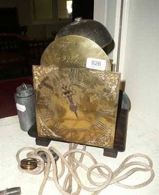 Lot 826 - A brass dial wall clock inscribed Thomas Wright, Bocking