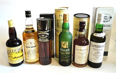 Lot 1006 - The Balvenie 10 Year Old, 70Cl., 40% Vol., in original tube, Glen Grant, 1 Litre, 40% Vol.,...