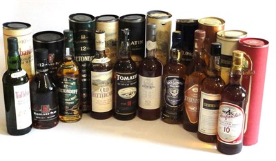 Lot 1013 - Ten Bottles of Malt Whisky Including Oban 14 Year Old, Glenfarclas 10 Year Old, Highland Park...