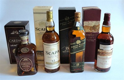 Lot 1017 - Four Litre Bottles Of Malt Whisky Including Cardhu 12 Year Old, Johnnie Walker 15 Year Old, and...