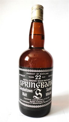 Lot 1022 - Springbank 22 Year Old, Cambeltown Malt Scotch Whisky, refill sherry wood matured, 25 2/3 Fl. Ozs.