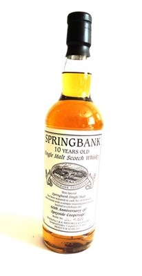 Lot 1066 - Springbank 10 Year Old, 60th Anniversary of Speyside Cooperage, limited edition bottle No....